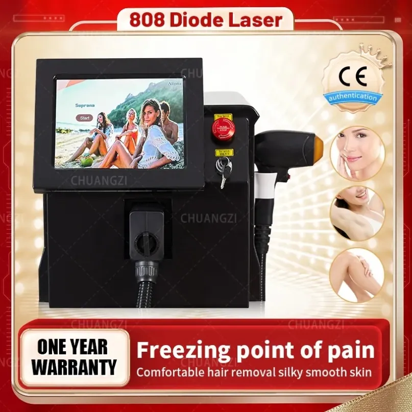 Preço de fábrica 2000W Ice Platinum 808nm Diode Laser Depilator 755 808 1064 Facial Painless Hair Removal Machine 3 Waves