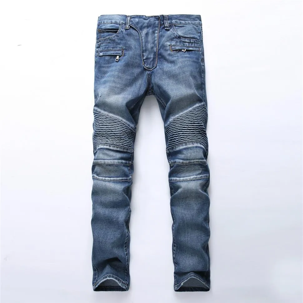 Jeans da uomo di marca firmati con pasta manuale in cristallo con ali dorate, jeans da pettirosso neri, pantaloni da uomo con cerniera criminale di moda276I