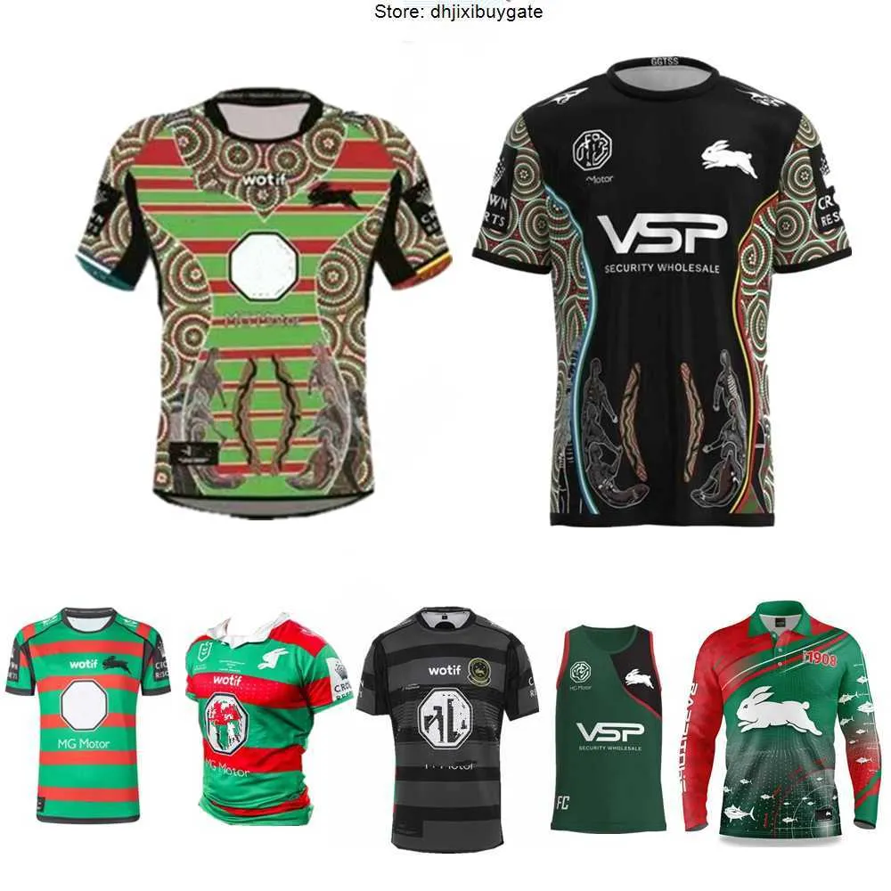 Rugby Jersey Rabbitohs 2023 2024 Home Indigenous ANZAC Rugby Shirt Australia Rabbitohs Retro