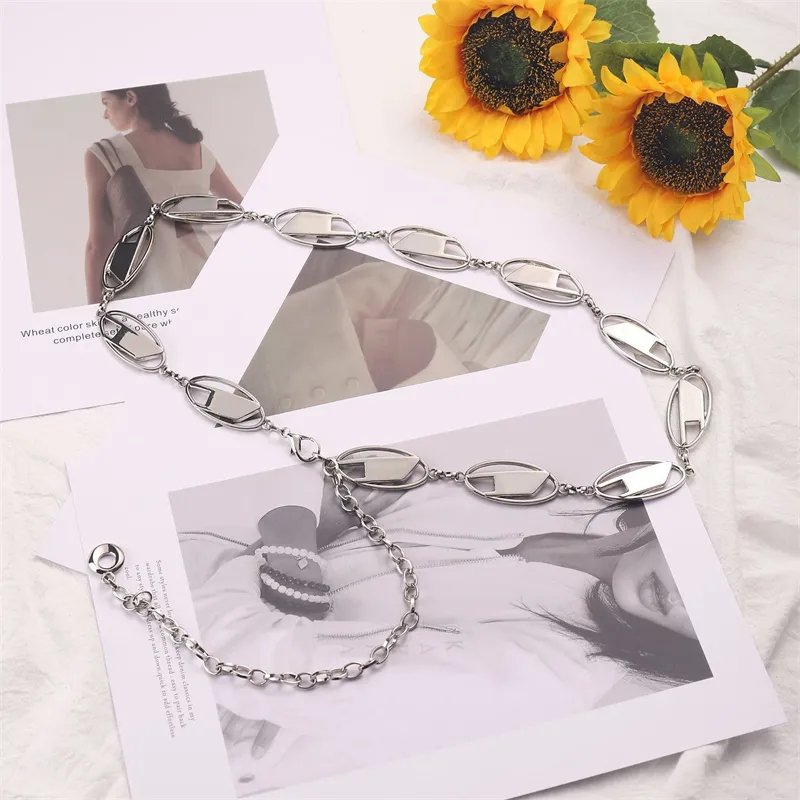 Designer Chain Belt For Woman Waist Belts 3 Color Luxury Brand Dress Accessory Fashion Lady Girl Gold Silver Belt