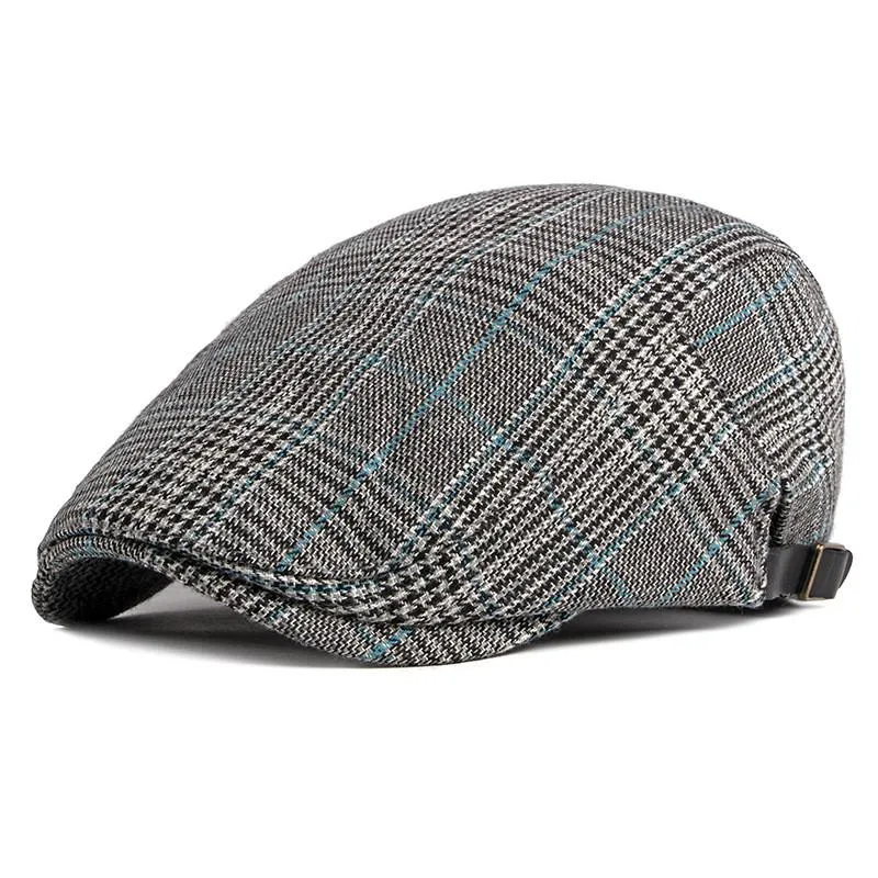 2021 coton quatre saisons plaid gavroche casquettes casquette plate hommes et femmes peintre béret chapeaux 63