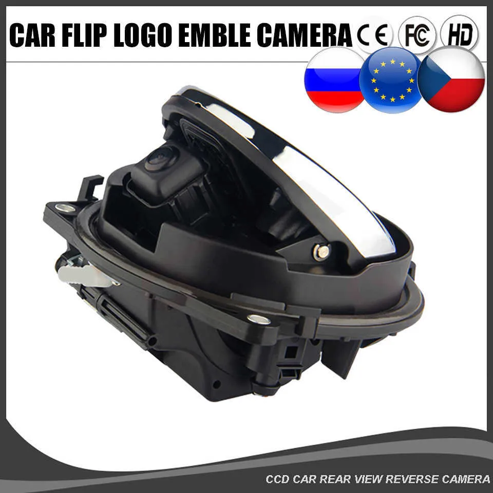 Car dvr Emblem Flip Badge Reverse Camera For Polo Golf 5678 MK6 B6 B7 B8 Passat CC Beetle Variant TRoc EOS AHD 720PHKD230701
