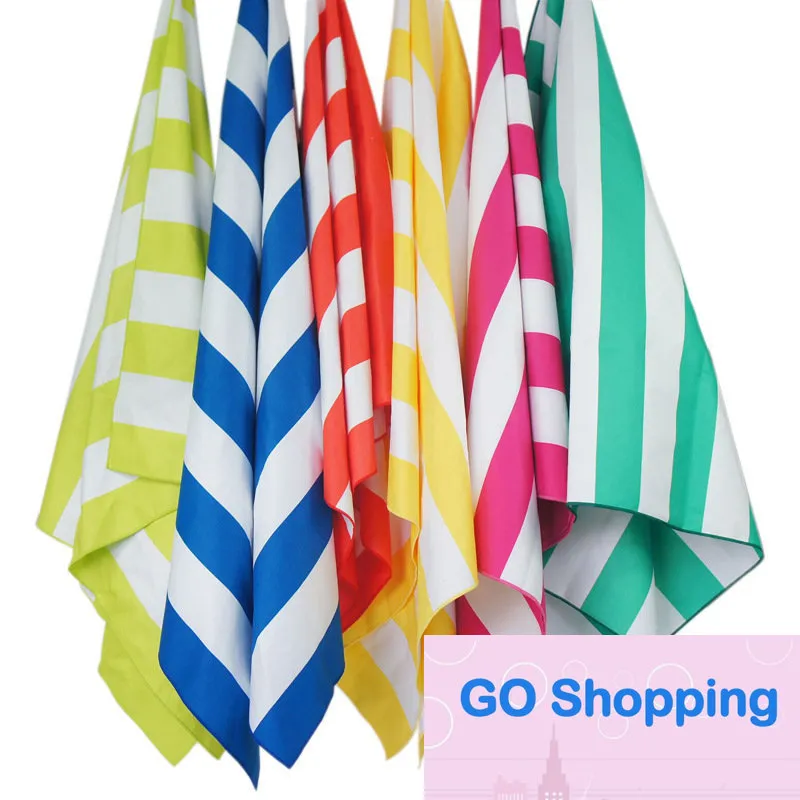 Quality Printed Striped Beach Towel Foreign Trade Beach Microfiber Beach Towel Quick-Drying Bath Towel Wholesale