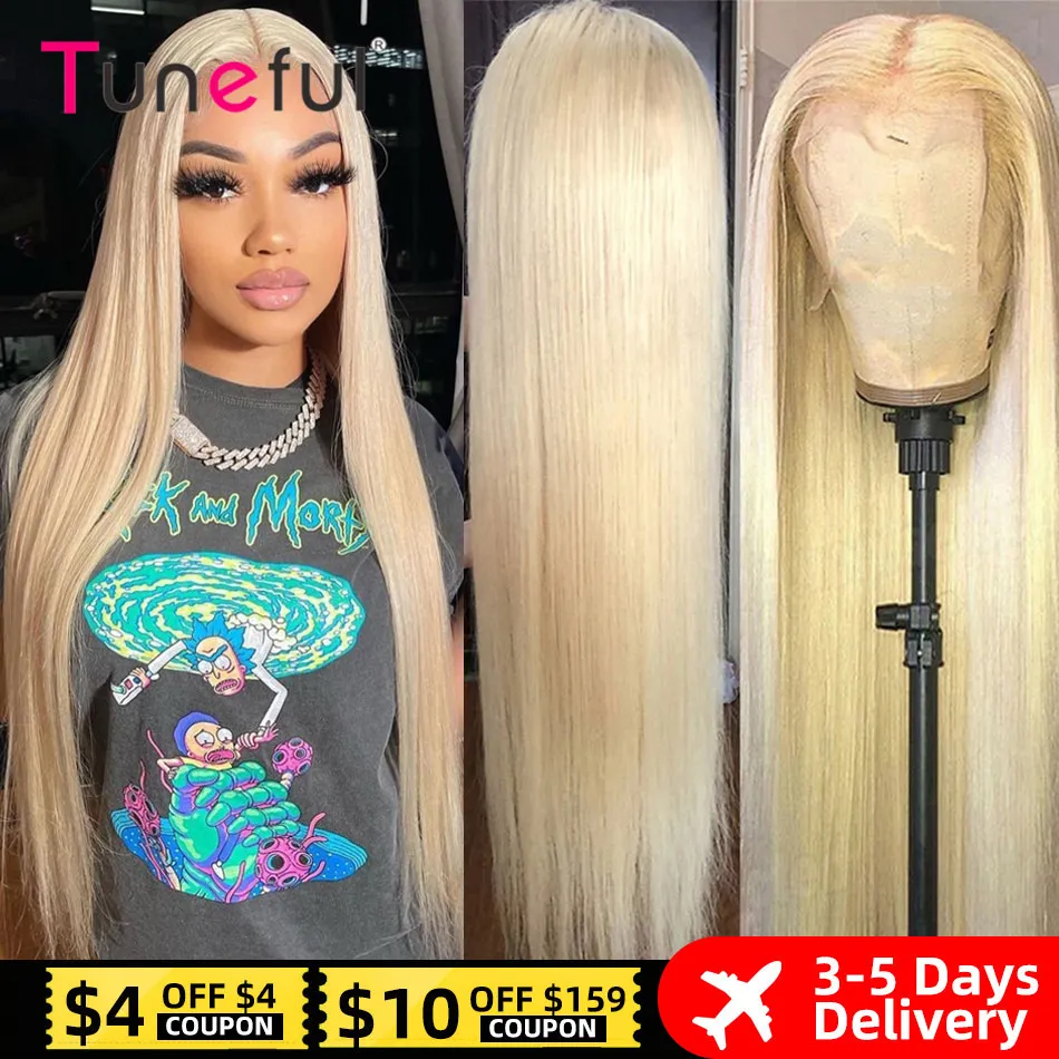 Synthetic Wigs 13x6 HD Transparent 613 Blonde Lace Frontal Human Hair Bob Wig Brazilian Bone Straight 13x4 Front 230630