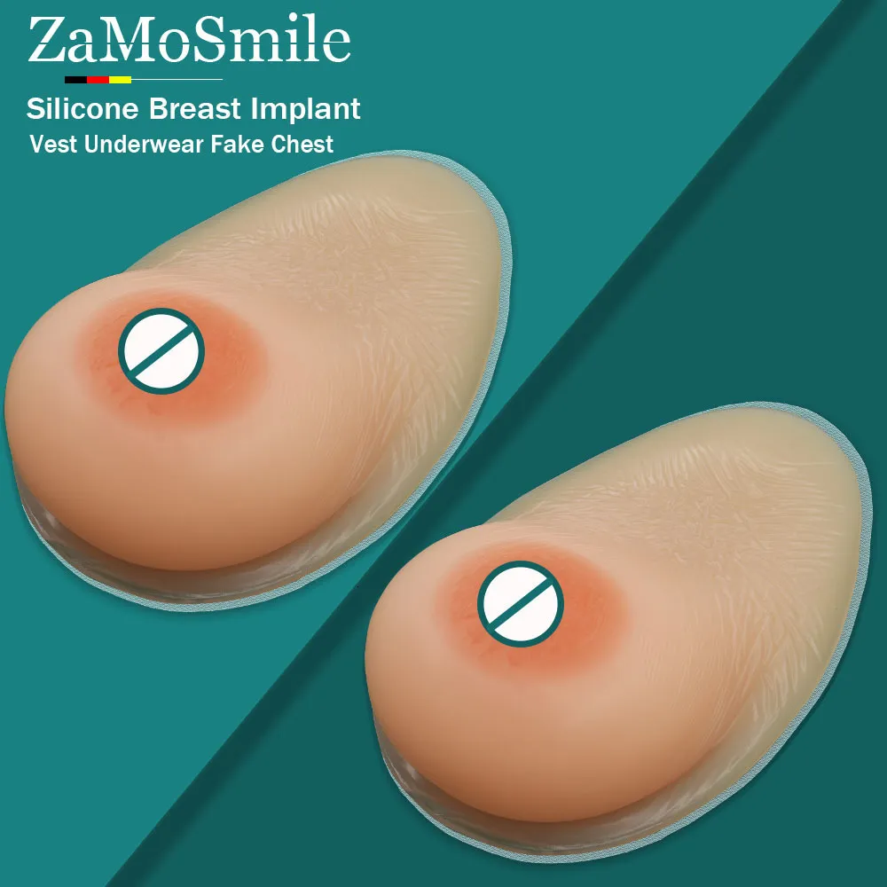 800g 36C Full Silicone Breast Forms Enhancer Cross Dresseing Skin Fake Boobs
