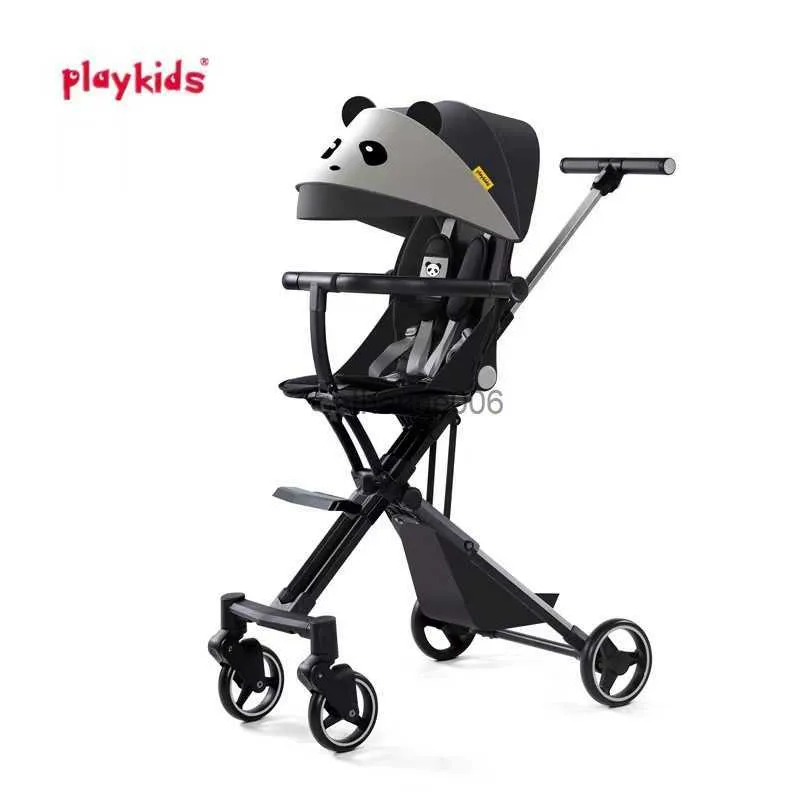 Panda Baby Walker Artifact Baby Walker Folding Portable Baby Stroller Can Lie on Children s Wheelbarrow L230625