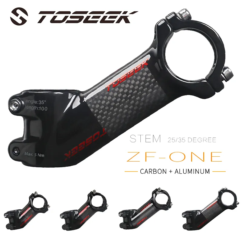 Cykelgrupper Set Toseek Carbon Stems 10/17/25/35 graders MTB -styrstemkraft 31,8 mm Ultralätt cykelstyrning Stammar MTB -cykelhandtag Tabell 230630