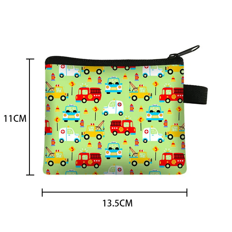 Cartoon Car Printed Coin Purse Small Earphone Bag Headphone Organizer Mini Sundry Cosmetic Lipstick Change Storage Bag LX5667