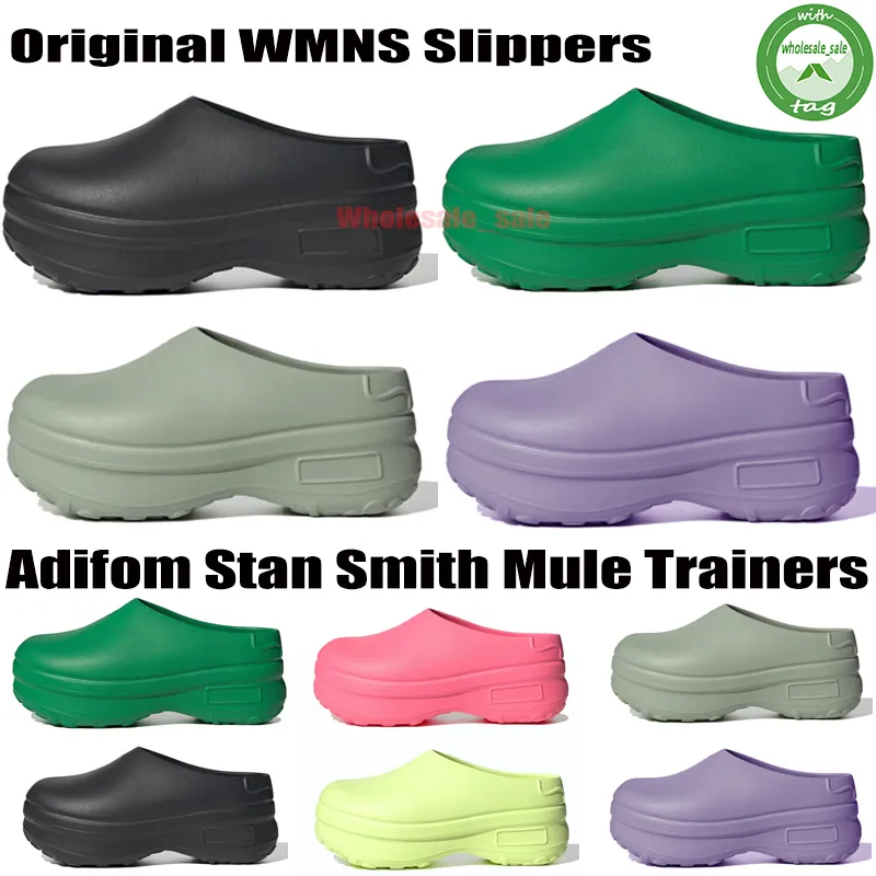 Дизайнерские тапочки Adiform Stan Mule Мужчины Женщины Slider Runner Core Black Lucid Lemon Lucid Pink Silver Green Сандалии Slide Slipper Stan Smith Trainer Runr Slides Shoes