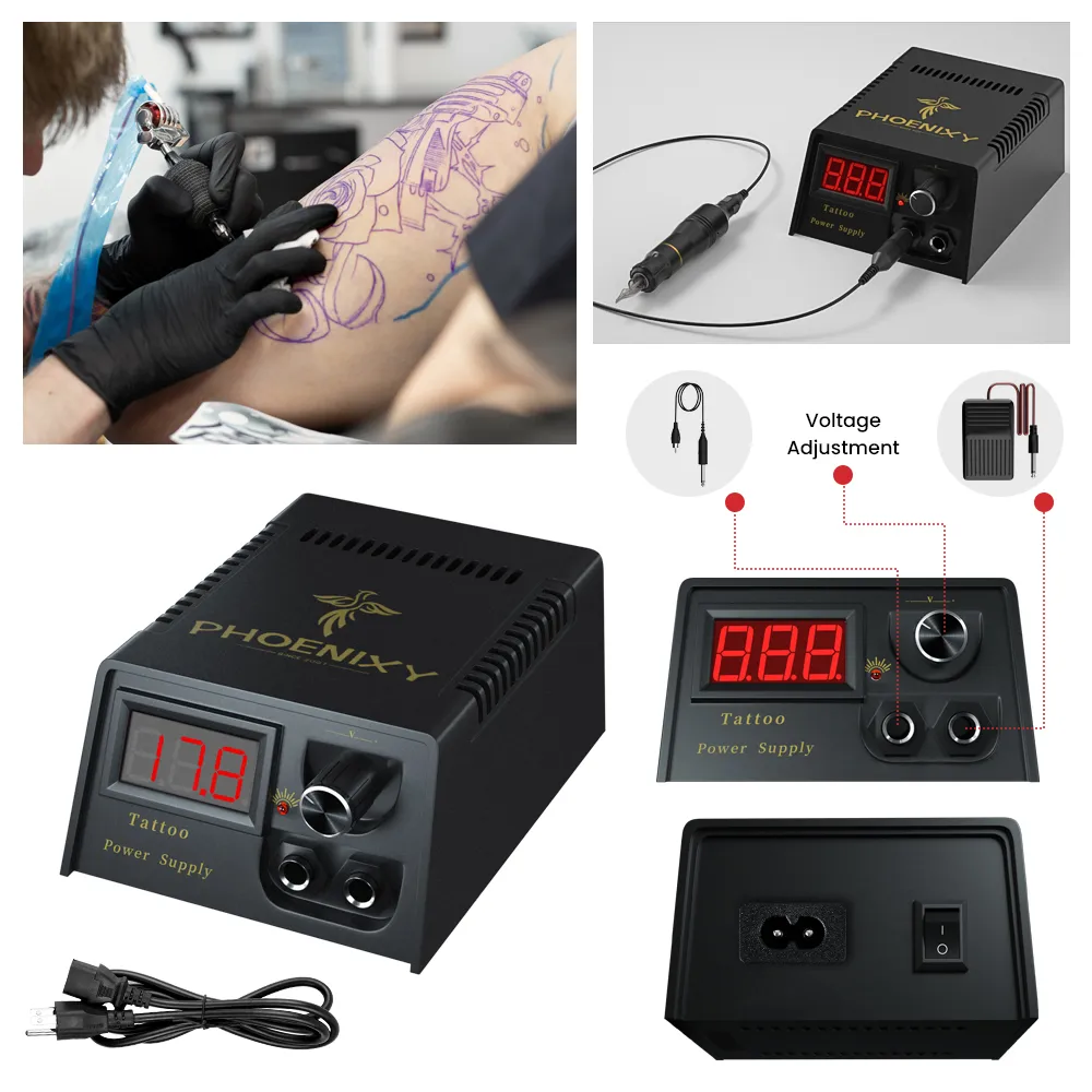 Tattoo Kit Tattoo Machines Gun With Ink Power Supply Tattoo Grips