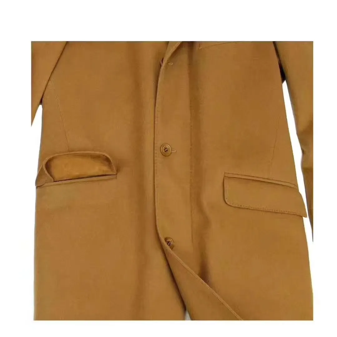 Mens Wool Coats Single Breasted loro piana Long Sleeved Camel Hair Long Coat Casual Outwear