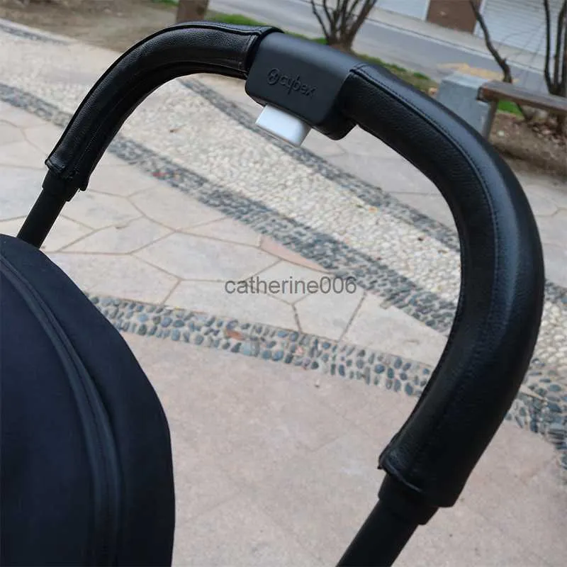 غطاء مقبض من جلد البولي يوريثان لـ Cybex Eezy S Twist (+) 2 / Eezy S 2 عربة أطفال بأكمام واقية غطاء ملحقات عربة الأطفال L230625