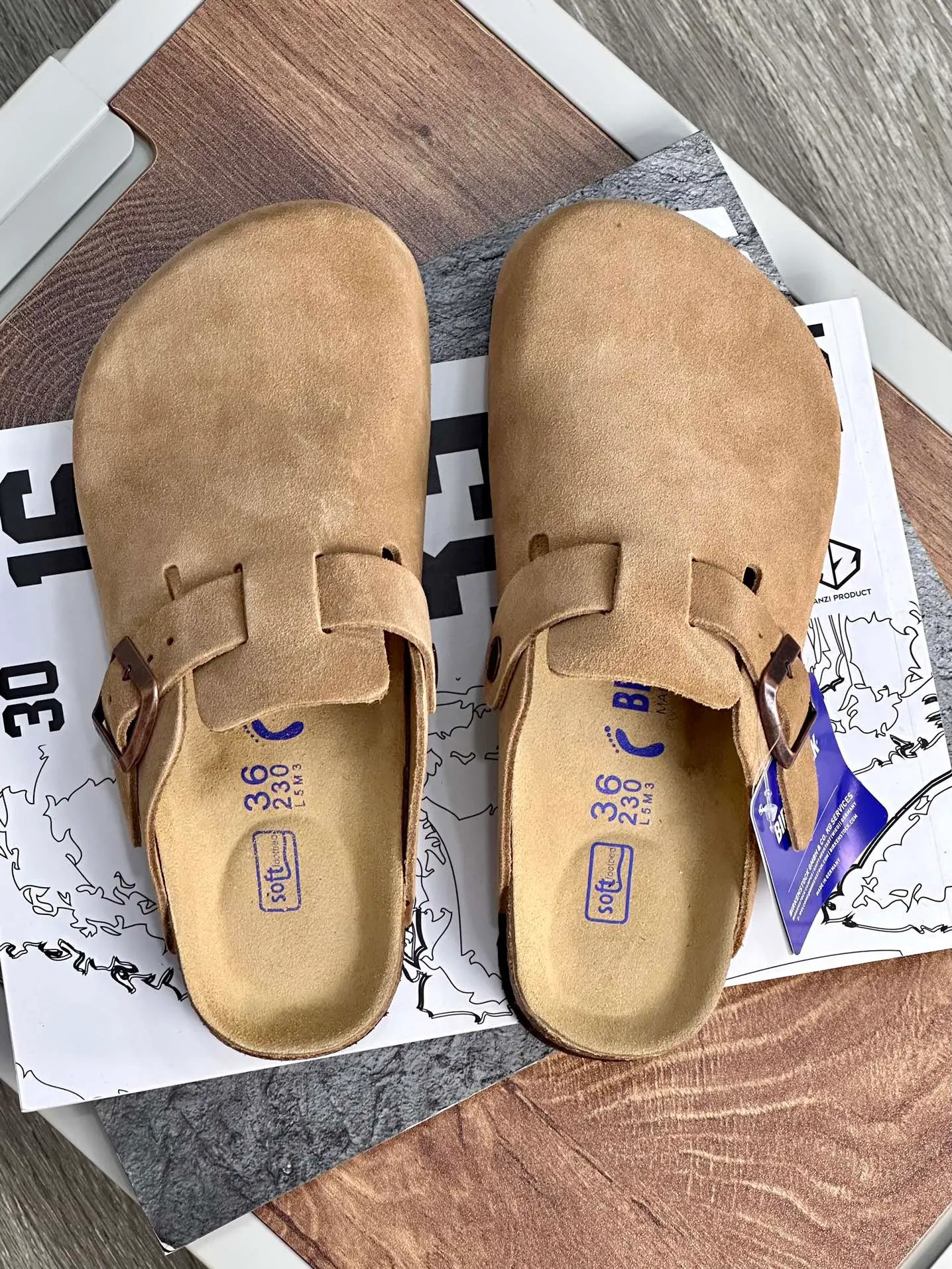 Boston Zoccoli Pantofole Zoccoli Head Pull Cork Sandali Da Uomo