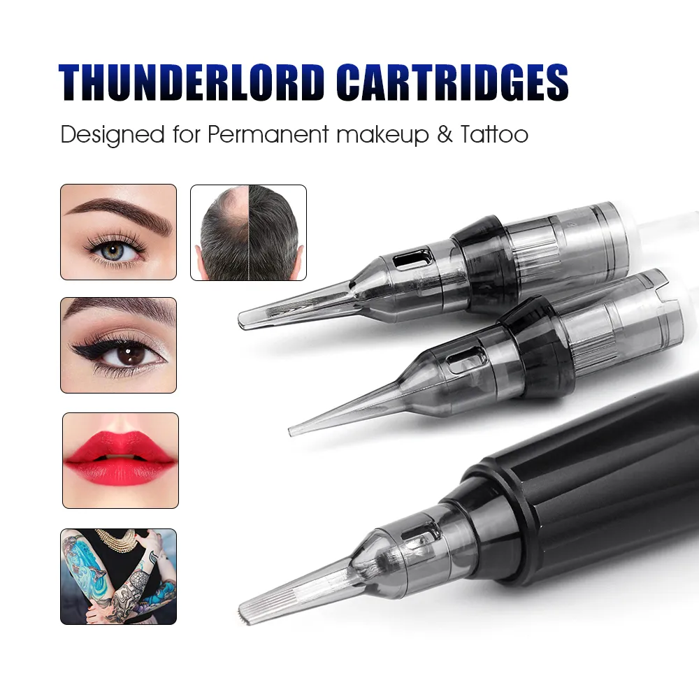 Aiguilles de tatouage 20PCS est Thunderlord Power Cartouche de tatouage Doublure Shader Maquillage permanent Aiguille de tatouage universelle 1R pour stylo machine à tatouer 230630