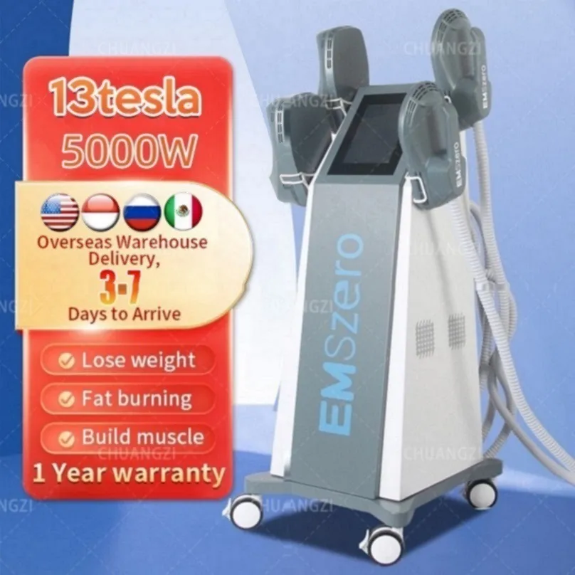 EMSzero DLSEMSLIM Hi-Emt Body Muscle Machine 2/4/5 Alças Almofada de Estimulação Pélvica Máquina de Rf opcional