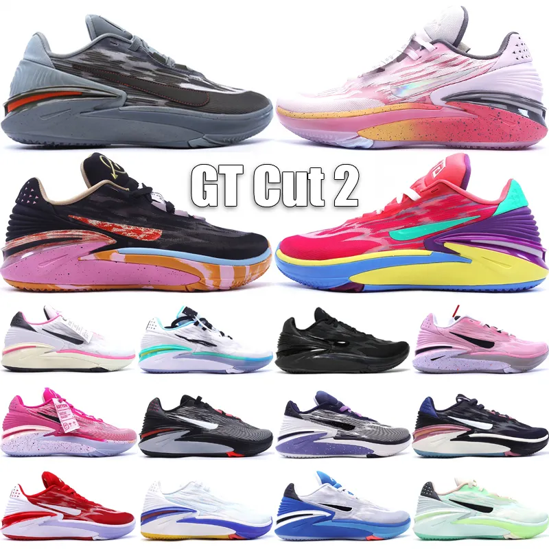 Zapatillas de baloncesto Top GT Cut 2 para hombre y mujer, zapatillas deportivas G.T.Diseñador Dare To Fly Barely Green Summit White Ice Blue Leap High Easter Zapatillas de deporte al aire libre Tamaño 36-46