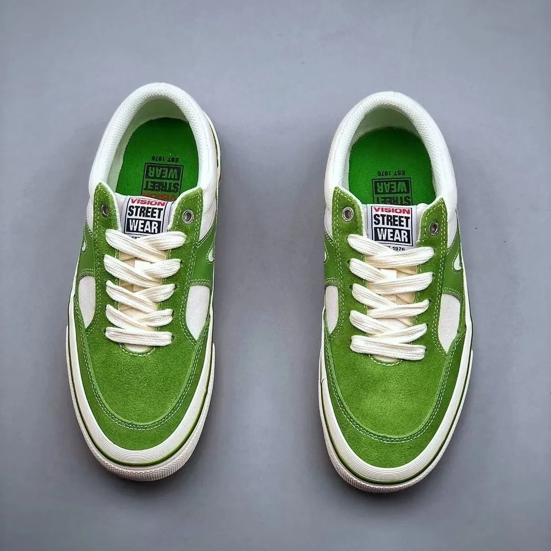 Dress Shoes VISION STREET WEAR Apple Green Canvas Mens and Womens Sports Low Top Board Street Skateboarding Casual 230630