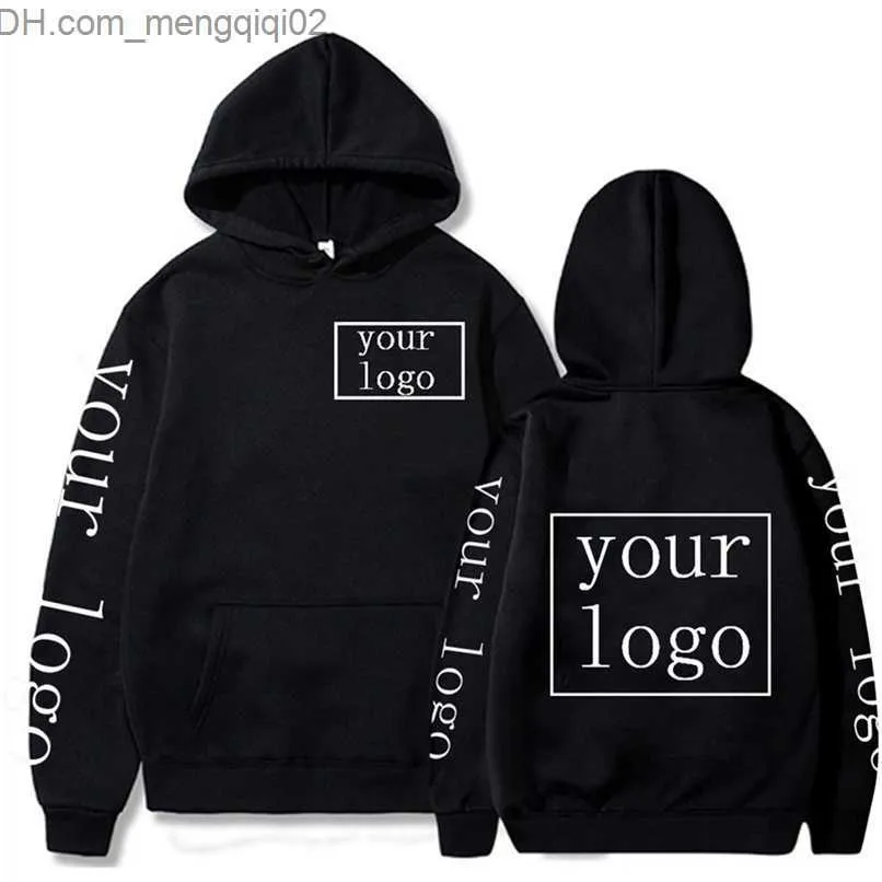 Men's Hoodies Sweatshirts Style Custom Hoodie Diy Text Couple Friends Family Image Print Clothing Custom Sports Leisure Sweater Size Xs-4Xl 220816 Z230701