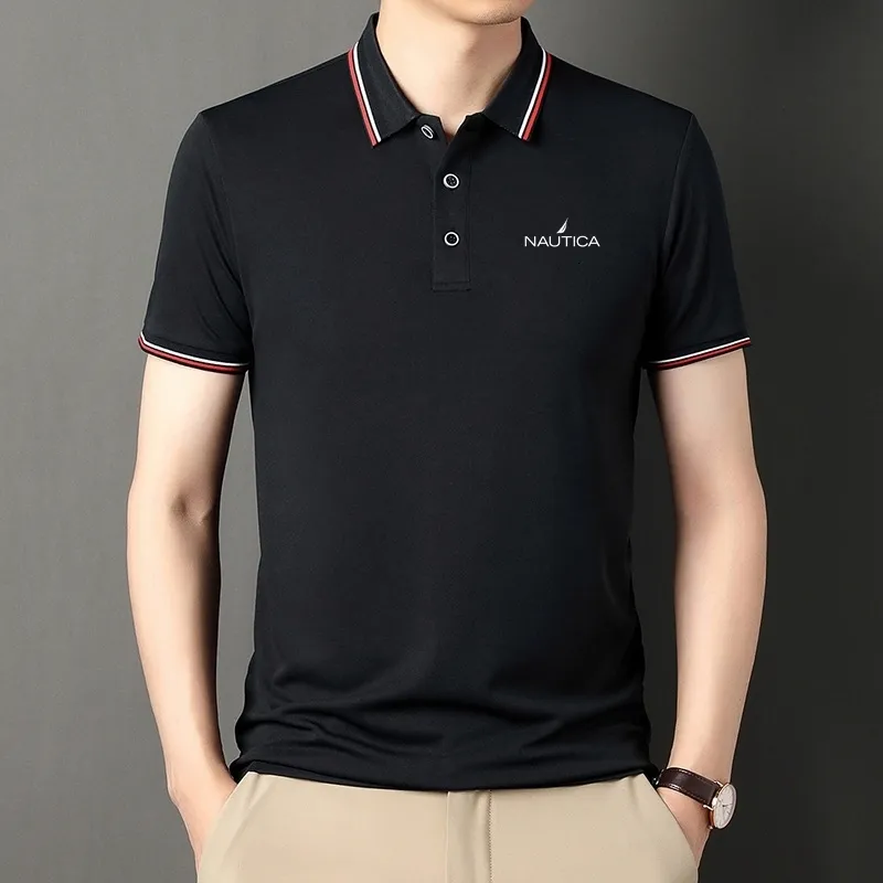 Men's Polos 2023 Polo Shirt Business Spring TShirt Short Sleeve Casual Fit Slim Lapel Garment Button Men 230630