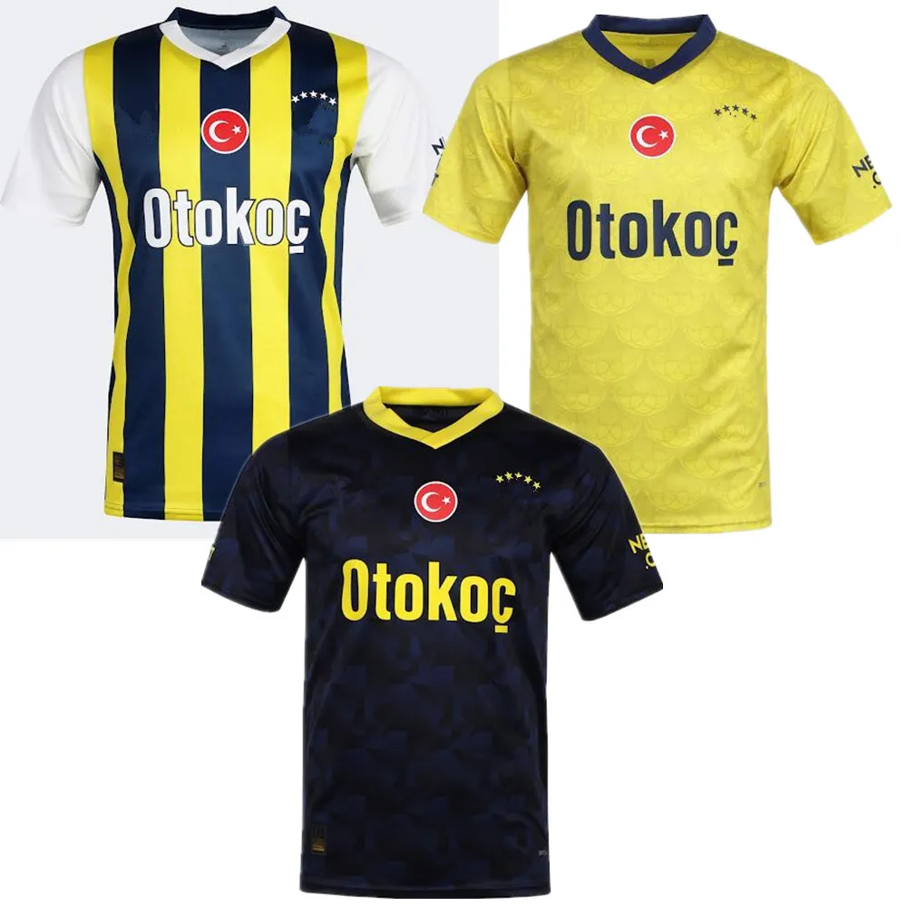 2023 24 Men's T-Shirts Fenerbahce Home and Away Shirts Dursan Rossi Kahevich Custom T-Shirts