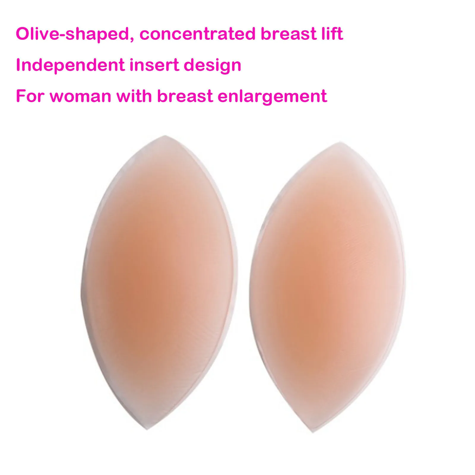 1 Pair Silicone Bra Inserts Pads Breathable Breast Enhancers