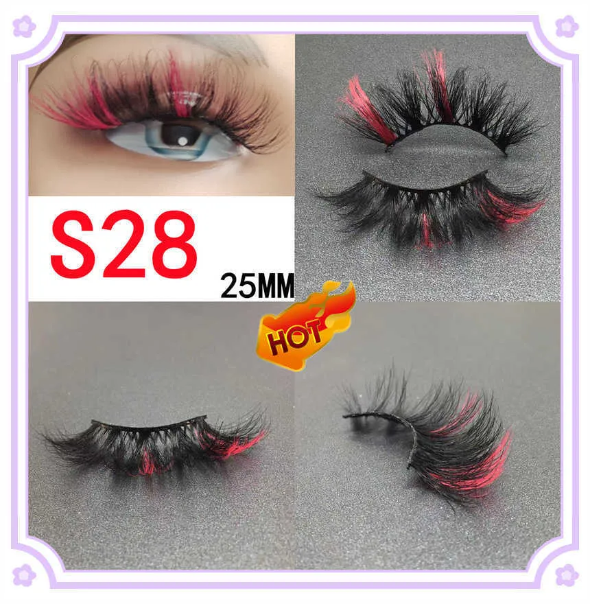 False Eyelashes 3D Mixed Color Mink Lashes Wholesale Beauty