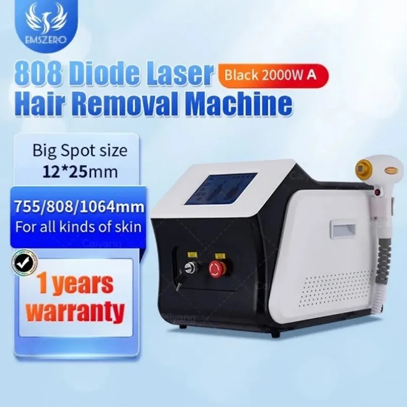 2023 Nieuwe 808nm755nm1064nm Drie Golflengte Diode Laser Permanente Ontharing Cooling Pijnloze Laser Ontharing Machine