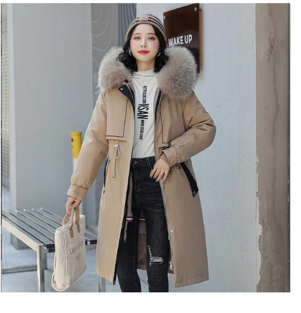 Nouveau Long avec capuche femme femmes manteau d'hiver épais vers le bas coton poches veste femmes Outwear grande taille XXXL