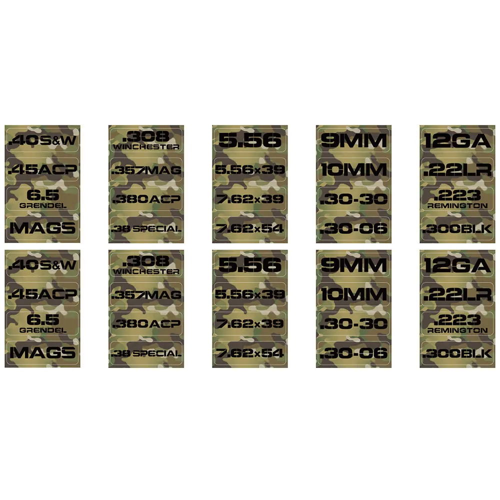 38 Ammo Can Sticker Set Classic Edition Die Cut Decal Bullet 38