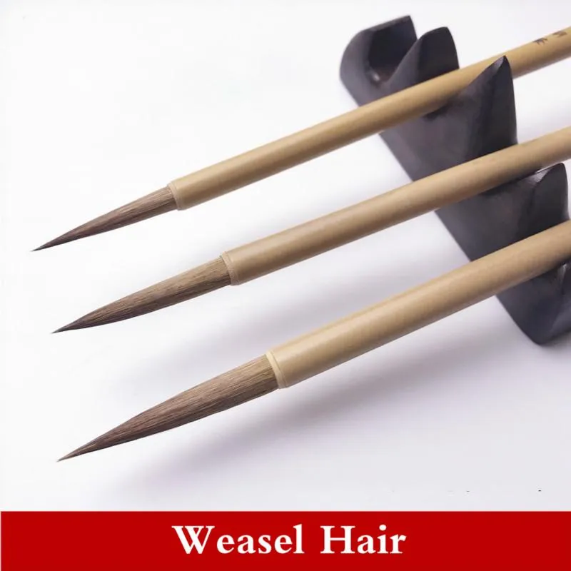 Parties Hair de la belette de la peinture de calligraphie chinoise Brosse de brosse à crochet stylo petit script régulier écriture pratique pratique artisanat alimentation
