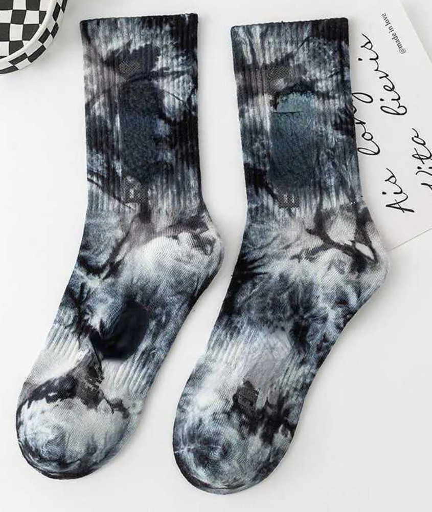 2023 Designer Double Thread ESS Tie Dyed Tie Dye Sockss For Men And ...