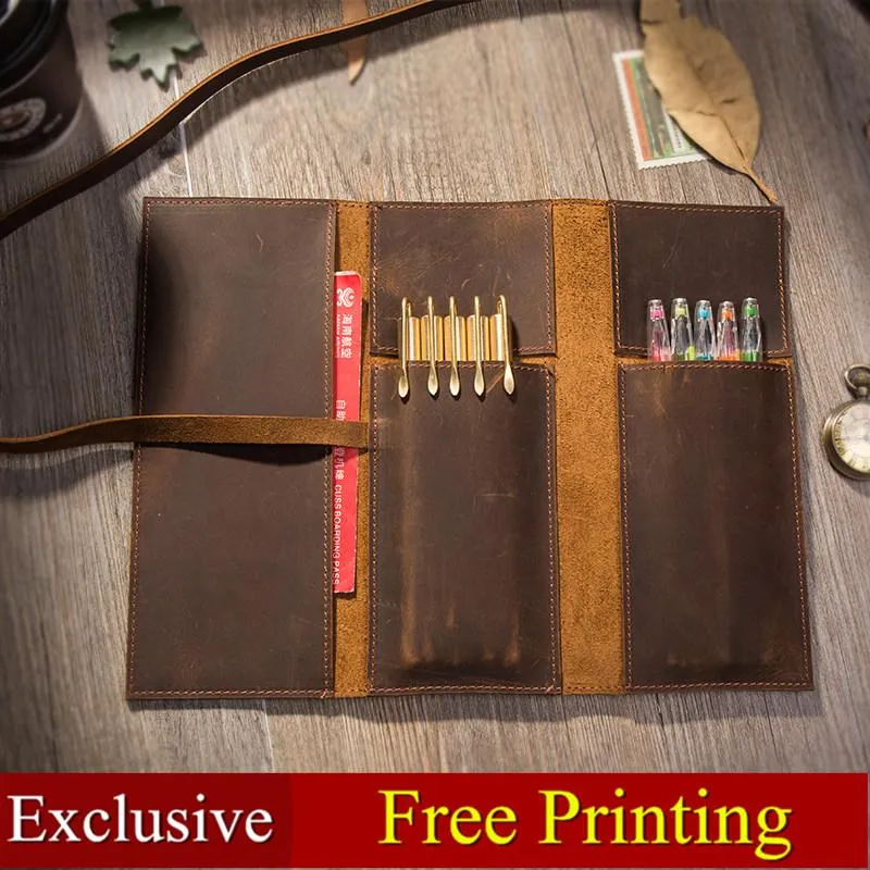 Bags Genuine leather pencil case Pencil holder stationary for school students large Pen case chancery Office Pencil Bag free printing
