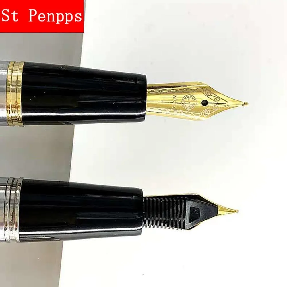 Pens St Penpps 601a wakumatyczny tłok typu fontanna pen z penatem stalowa pen z pensem srebrna czapka f -Exposed Nib Pomiar School