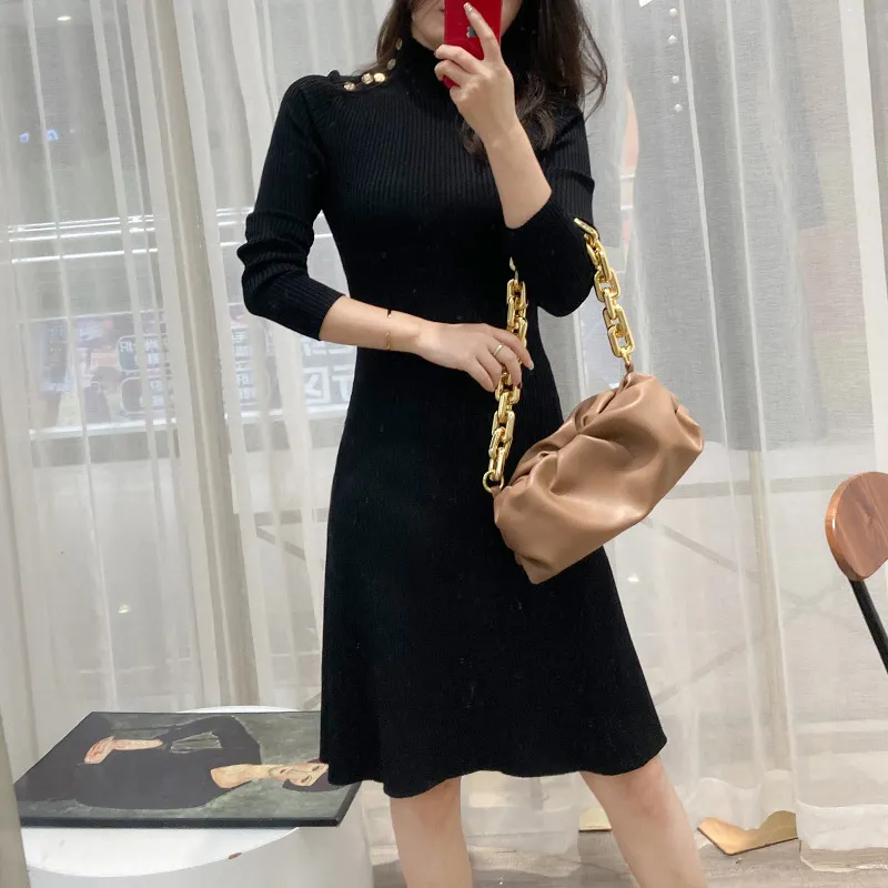 Basic & Casual Dresse New M Aje Dress Temperament High End Womens Long  Sleeve Knitting Little Black Dress Children From 66,67  | DHgate