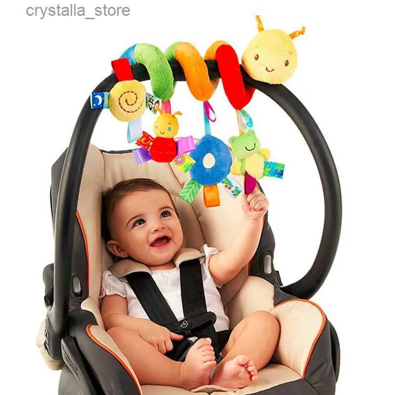 Baby Rattles Mobiles Education Toys for Children Activity Spiral Crib Toddler Bell Bell Baby Spela barn barnvagn hängande docka L230518