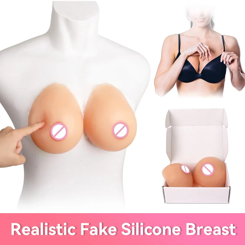 Peitos Falsos Forma Realista Peitos Sissy Silicone Forma Peito Falso Para Crossdresser Travesti Transgênero Traje de Drag Queen Cosplay 230630