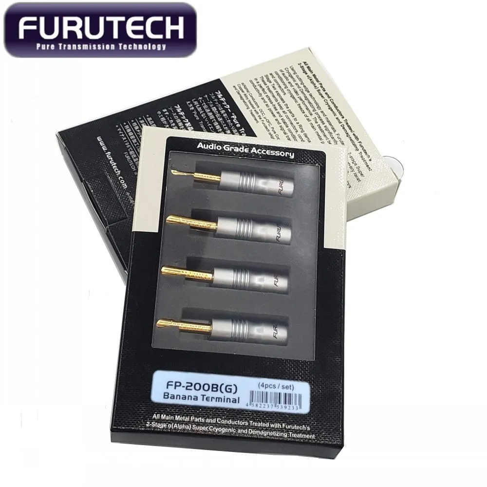 Lautsprecher Hifi Furutech Fp200b(g) Lautsprecherkabel Rhodinierter Bananenstecker, Originalverpackung, hergestellt in Japan