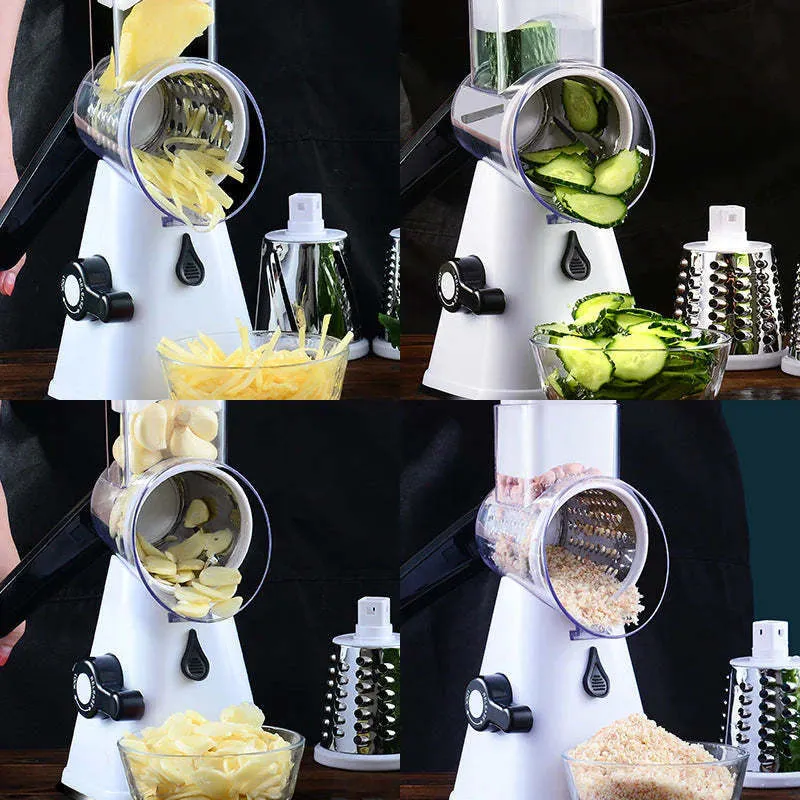 Multifunctional Rotary Vegetable Slicer And Grater