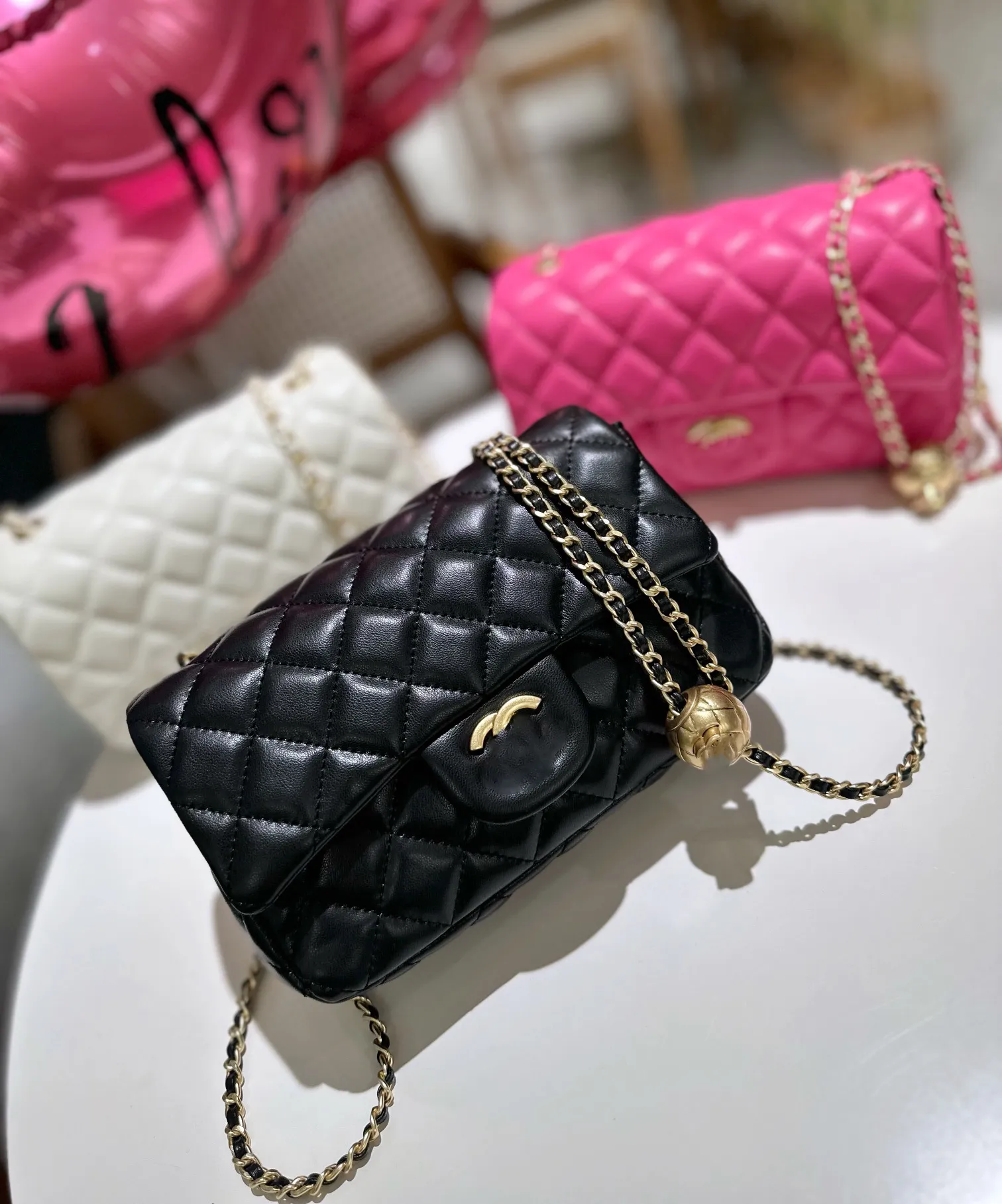 Fashion Designer shoulder bag mini designer crossbody bag small messenger bag Chain with golden ball small Classic Flap luxurys handbags womens purses and handbag