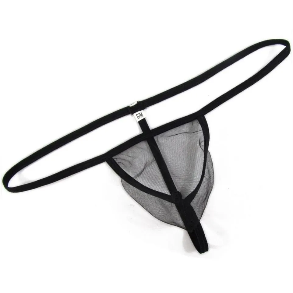 G3679 heren sexy Mini pouch string doorzichtig C-thru tule sexy mannelijke underwear2570