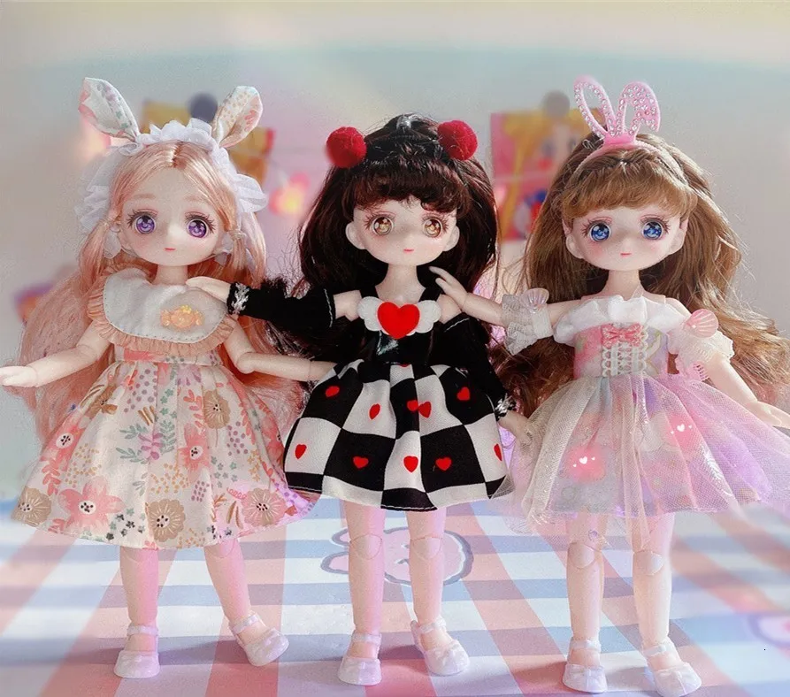 人形23cm bjd movable jonedかわいいビッグアイボールガラスのアイズボーイガールヘッドドールshoes for Girls Toys230630