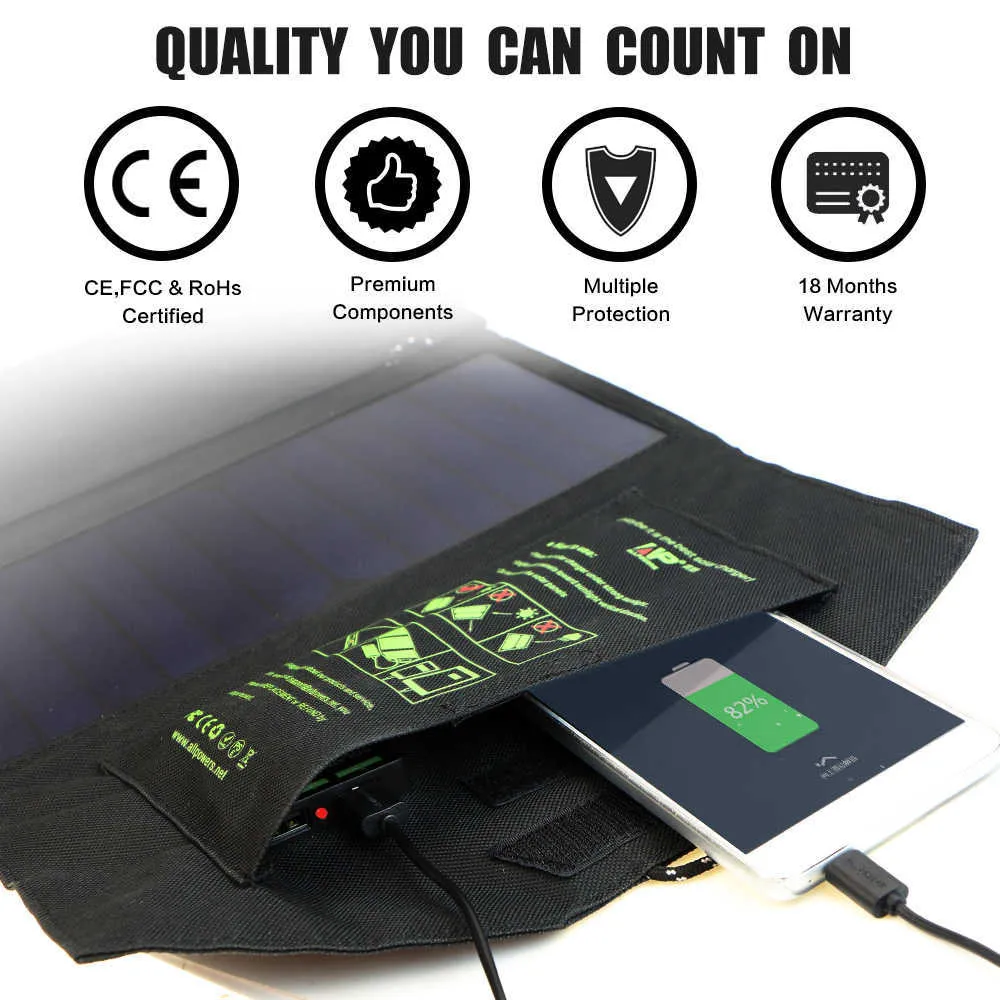 ALLPOWERS Солнечная Панель 5V21W Портативное Зарядное Устройство Для  Телефона Солнечное Зарядное Устройство Двойной Выход USB Мобильное Зарядное  Устройство На Солнечной Батарее Для IPhone Samsung От 16 121 руб. | DHgate