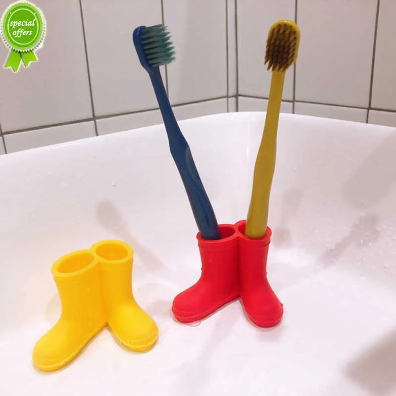 Nouveau Mini Bottes De Pluie Porte-Brosse À Dents 45mm Mini Brosse À Dents Stand Rack Élastique Salle De Bains Brosse À Dents Outil De Stockage Brosse À Dents Support