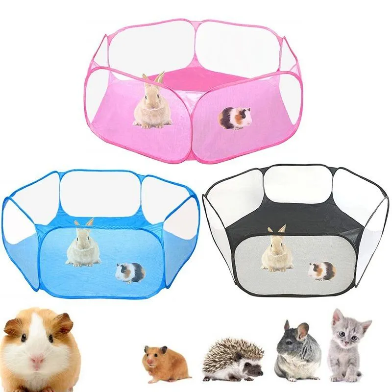 Sets Pet Playpen Portable Fashion Open Indoor / Outdoor Small Animal Cage Game Playground Fence for Hamster Chinchillas Guinea Pigsf
