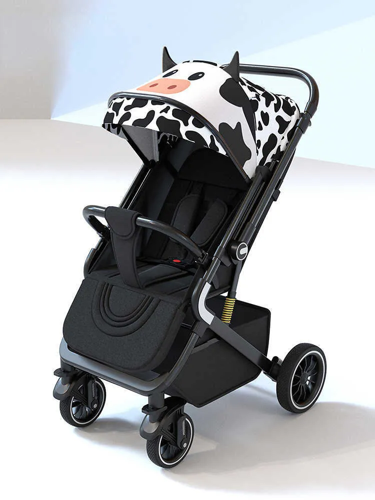 Wysokie wózek szok szok w absorpcji marki przenośne wózki do składania podróży siedzą i leżą w obu kierunkach powóz dla niemowląt L230625 Sprzedaj jak gorące ciasta