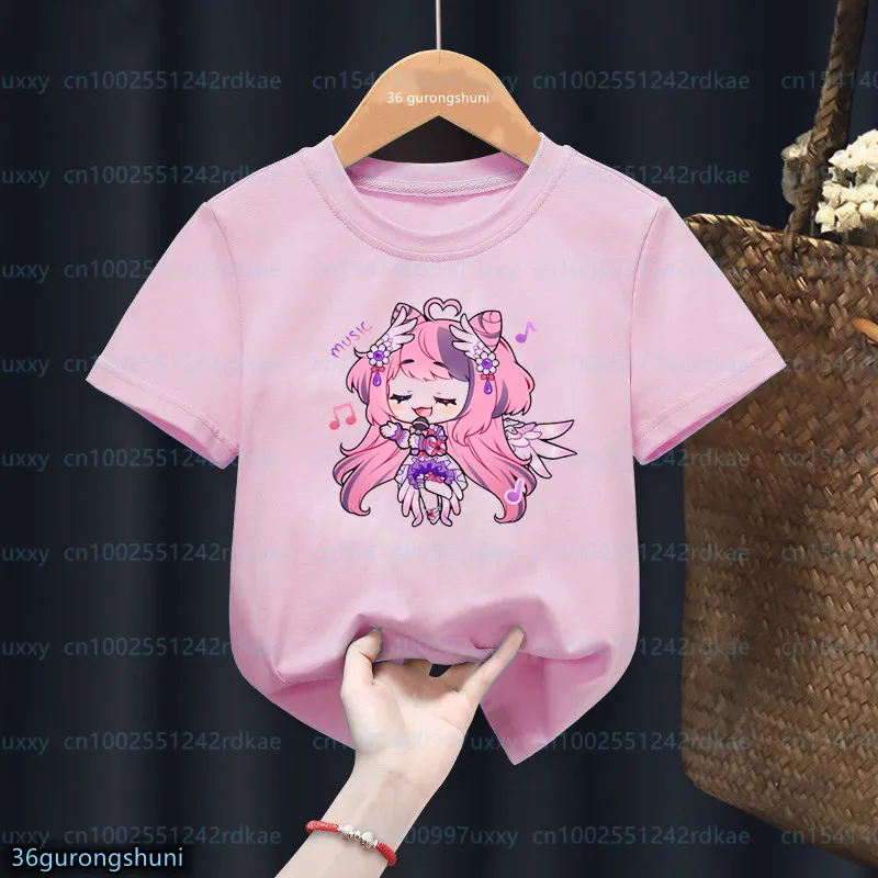 Conjuntos De Roupas 2024 Camiseta Para Meninas Anime Japonês Ironmouse  Estampado Camiseta Infantil Moda Camisa Rosa Top Atacado 230630 De $44,27