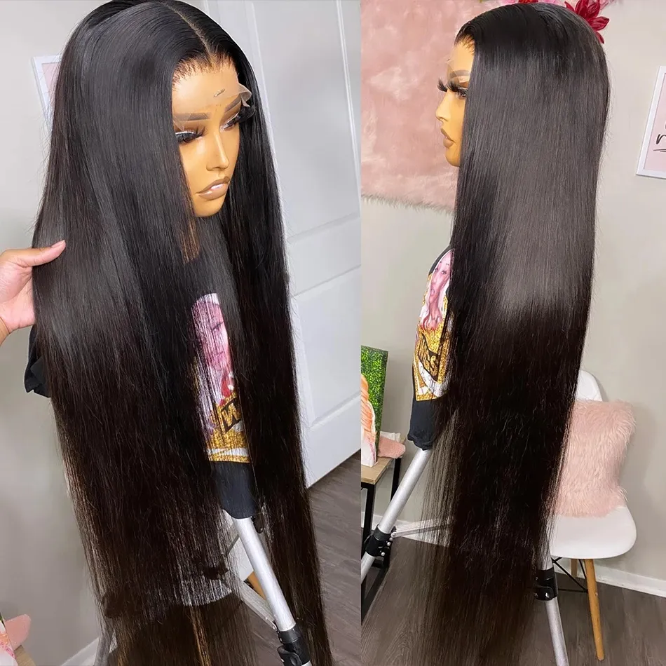 Straight Lace Front Wig Straight Human Hair Wigs For Women Transparent 13X4 Lace Frontal Wig Human Hair Wig