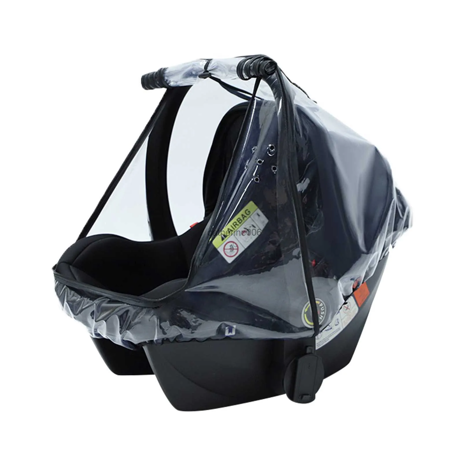 Baby Car Seat Rain Cover Food Grade EVA Stroller Weather Shield Waterproof Windproof Breathable Clear Raincoat Windscreen L230625