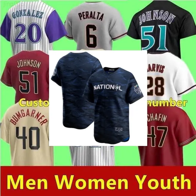 2023 All-Star City Men Women Youth Arizonas 7 Corbin Carroll 12 Lourdes Gurriel Jr. 2 Geraldo Perdomo 14 Gabriel Moreno Diamondback Baseball Jersey