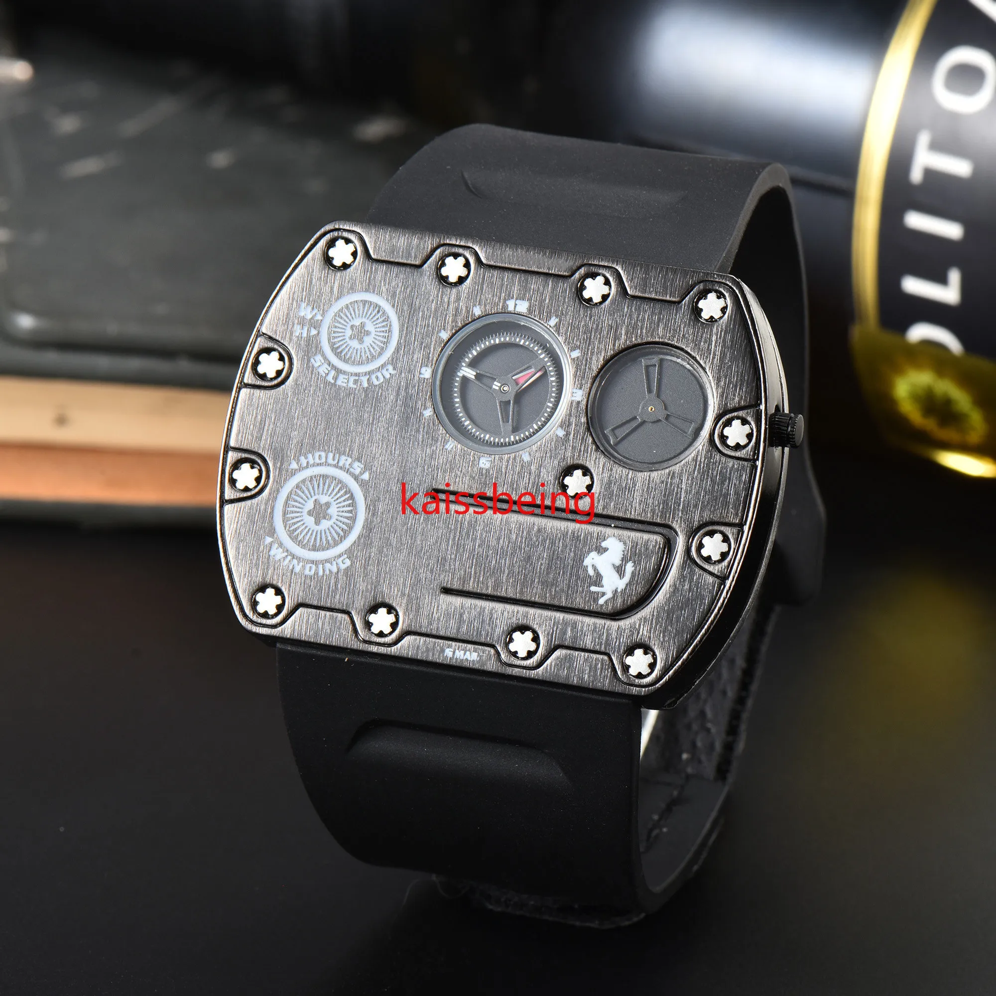 2023 nuovi orologi alla moda di marca originale di lusso per uomo quadrato classico al quarzo Mov cronografo automatico con data 3A orologi edizione speciale